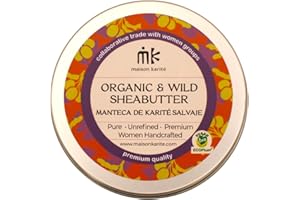 MAISON KARITE Maison Karité - Manteca Pura de Karité Salvaje Ecológica | 100% Artesana | Hidratación, Protección y Cuidado Intensivo (200ml, Manteca Pura Karité 200ml)
