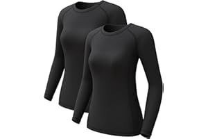 CL convallaria Women Thermal Tops Fleece Line Athletic Long Sleeve Thermal Vest Compression Baselayer Workout Shirts Soft and Warm Gear