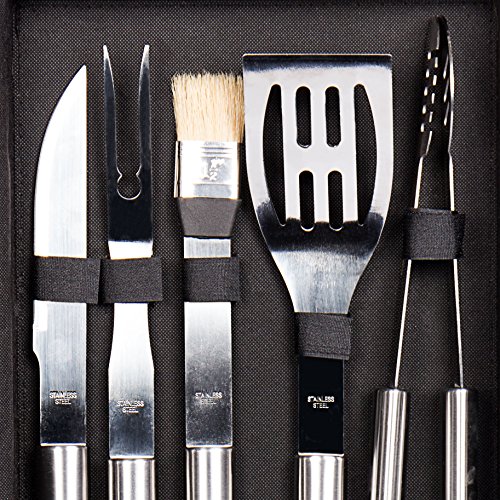 Rustler Grillbesteck, silber, 45x24x45 cm, RS-8395 - 3