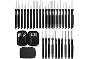 Aoyswuz 30 Piezas Herramienta de Extracción de Cables de Coche con Funda Protectora, Herramienta de Extracción de Terminales para la Mayoría de Terminales de Conexión