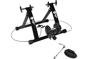 Velo Pro Turbo Trainer - Variable Resistance Magnetic Indoor Bike Trainer for Road & Mountain Bicycles - Stationary Exercise Bike Training Stand - Folding Steel Frame - 26" - 28", 700C Wheels