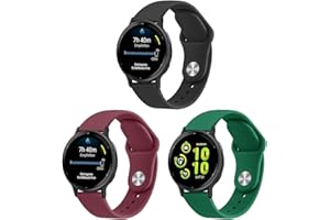 Gittos 20mm Bracelet pour Garmin Vivoactive 5/3, Garmin Forerunner 55/165/245/645 Music, Garmin Vivomove 3/HR/Style/Luxe/Venu Sq 2 20mm Silicone Bracelets Sport Remplacement