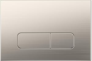 Wunderbad Placca di Scarico Universale – Compatibile con Geberit Duofix Sigma/Delta/Basic – Doppio Pulsante – Disponibile in 4 Colori (Nickel spazzolato)