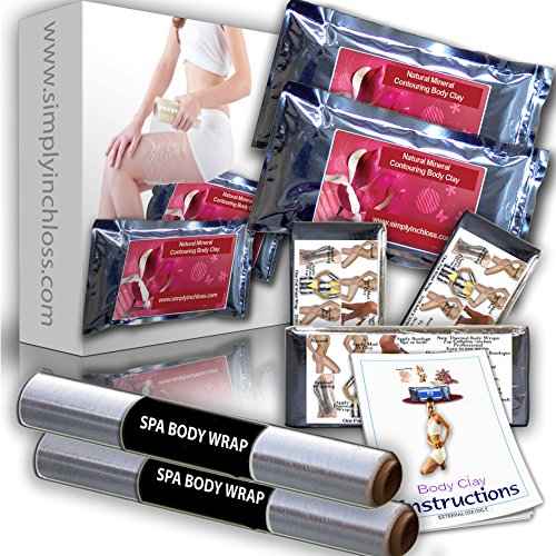 2 spa films 4 cosmetic body clay wrap pack 4 thermal sauna foil wraps home spa kit
