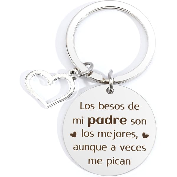 Llavero De Papá - Regalo Para El Día Del Padre, Cumpleaños O Navidad - Aleación Plateada Ajustable