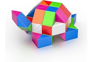 ROXENDA Serpent Magique avec 60 Blocs, Magic Snake Cube Twist Puzzle - Jeux de Puzzles 3D Fidget Cube Serpent Magique Cadeau Anniversaire pour Enfants et Adultes - 1 Pack (Multicolore)