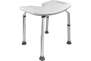 HENGMEI Ergonomiczny, regulowany stołek prysznicowy, stołek łazienkowy z antypoślizgowymi nogami (model B)