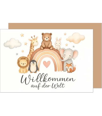 Edition Seidel Premium Babykarte Zur Geburt – 11,5x17 Cm, Mit Umschlag, Ohne Text