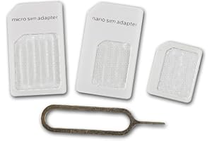 Noosy 59604Q Satz Nano, Micro, Standard SIM Adapter für Apple iPhone 5