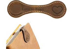 Ruzister Personalisierte magnetische Leder-Lesezeichen im Vintage-Stil mit Liebe zum Lesen, Gravur, motivierendem Text, Buchmarkierungsclip, Geschenk