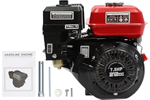 KUMUJ 7,5 PS 4 kW GX200 Benzinmotor Standmotor,4-Takt Motor, Kartmotor, Industriemotor Benzin Motor, für Wasserpumpen,Dosiermaschinen, Puffer, Drescher 1 Zylinder Seilzugstart