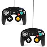 QUMOX 2 X black wired classic controller joypad gamepad for nintendo gamecube gc & wii