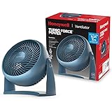 Honeywell TurboForce Turbo-Ventilator - blau Ausführung (Geräuscharme Kühlung, verstellbarer Neigungswinkel bis zu 90°, 3 Ges