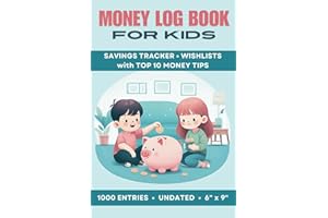 Money Log Book For Kids: Money Ledger to Track their Allowance, Expenses & Savings | Money Journal to Learn to Save & Spend Wisely | Upto 1000 Transactions