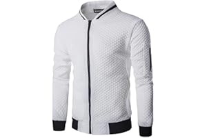 Halfword Mens Full Zip Sweatshirt Cardigan Casual Long Sleeve Lightweight Plaid Jacket M-3XL