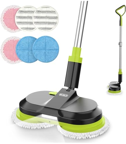 AlfaBot S2 Draadloze Elektrische Mop, Vloerreiniger 400 ml Watertank, 60 Minuten Looptijd, Met Led-licht en Sproeier, Voor Hardhout en Tegelvloeren