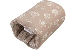 HOBEA-Germany Mini Almohada de Lactancia pequeña Almohada de Lactancia de Viaje en Diferentes diseños (Habitante del Bosque Capuchino)