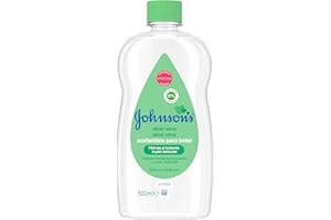 Johnson's Baby Aceite corporal hidratante para bebés con aloe vera (500 ml), aceite de bebé hipoalergénico para toda la familia, probado por pediatras, apto para masajes