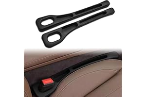 Garegce 2PCS Car Seat Gap Filler, Universal Car Seat Gap Organiser Vehicle Mounted Gap Leak Proof Filling Strip for Car SUV Truck Seat, Car Accessories for Keys, Phones, Wallets (Black)