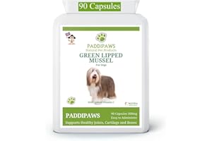 PADDIPAWS Green Lipped Mussel for Dogs with added Vitamin C - Natural Dog Joint Supplements - Stiff Joints relief Dogs - Hip and Joint care for Dogs - 90 Twist and Sprinkle Capsule 500mg