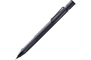 Lamy safari steel black - Portaminas con mango ergonómico y cuerpo de robusto plástico ASA - ideal para dibujar y escribir - incluye recambio M 41 de línea fina 0,5 mm y punta de borrador