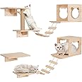 YITAHOME Gothic Kletterwand Für Katzen - 8-teiliges Set Mit Katzenhaus & Spielzeug