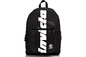 INVICTA Zaino - JELEK - Zaino Doppio Scomparto -Tasca Porta PC - Tasca Porta Borraccia - Zaino Scuola, Viaggio & Tempo Libero - Maxi Capienza 38 LT