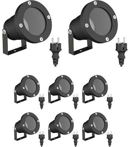 Lightbox Faretto LED percorsi esterni con luce di colore bianco caldo (3000 K) - altezza 16 cm - picchetto da giardino nero - LED sostituibile incluso - come illuminazione di percorsi - 300 lm