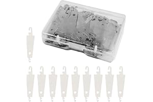 Ssiyiya 100Pcs Stainless Steel Needle Threader Embroidery Cross Stitch Needle-Threading Tools Needle Threader Tool With Clear Box for Large Eye Needles Hand DIY Sewing(size:1.81inch)