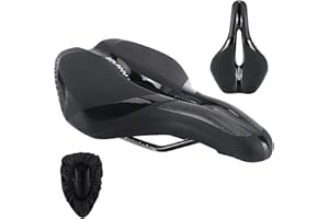 MINGHAOYUAN Selle de Velo Ultra Confortable, Selle VTT Confort Homme Siège de Vélo Gel Ergonomique avec Amortisseur à Double Ressort pour Bicyclette VTT Vélos Montagne