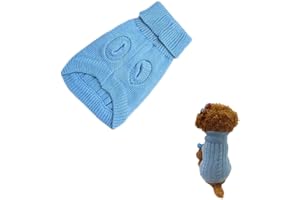 Veewon Dog Warm Coat Cute Pet Puppy Cat Jumper Sweater Knitwear Apparel Clothes, Blue (XS)