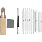 worison 15 Piece Blending Stumps Set – Includes Sandpaper Pencil Sharpener, Pencil Extender and Kneaded Eraser, Complete Sket