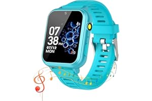 clleylise Smartwatch Bambini,Orologio Smartwatch Bambini con 24 Giochi,Torcia con Contapassi per Fotocamera Musicale,Orologio per Bambini dai 4 ai 12 Anni,Regalo di Compleanno per Bambino Bambina