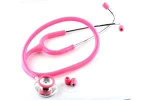 MARLAS Optimum Dual Head Stethoscope - Professional Medical Tool for EMTs, Nurses, Doctors, Vets, and Students (Pink)