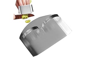 VOIAKIU Protection des Doigts, Coffre Fort Cuisine pour Couper, Protection des Doigts en Acier Inoxydable, Protection Main Protégez Vos Doigts pour la Cuisine Couper la Vian