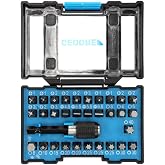 GEDORE Allround 666-032-A Bit-Box 32-Piece Bit Set with Bit Holder and Screwdriver Inserts 1/4 Inch 6.3 mm DIY