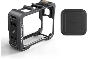 Rszfnjxry 360 Ace Series telaio in alluminio gabbia con lente, custodia in silicone per Insta360 Ace Pro 2/Pro, custodia in metallo, custodia durevole