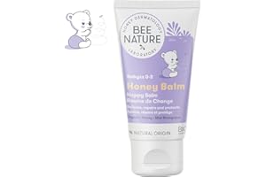 ‎BEE NATURE Bee Nature - Wundschutzcreme Baby - Bio-Honig - Lindert Hautausschlag, Ekzeme und Rötungen - Windel Balsam - Beruhigt und Regeneriert - Alle Hauttypen - 50ml