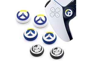 GGZONE 6 tappi di ricambio per joystick in gomma siliconica per controller PS5, PS4, PS3, Xbox 360, Xbox One X, Elite S