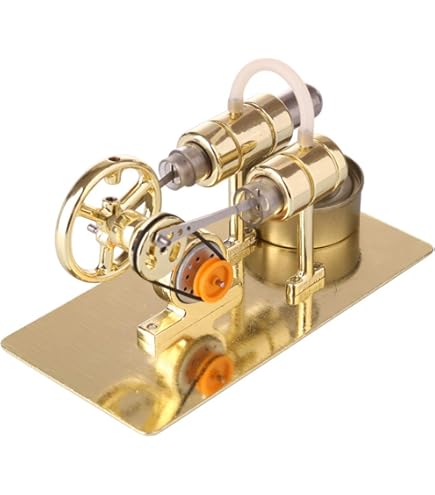 Kisss Stirlingmotor, bouwpakket, L-vormige sterlingmotor, externe staartmotor, model, staartmotor, stroomgenerator, stoommachine, model voor technologische liefhebbers, doe-het-zelf experiment Kisss Stirlingmotor, bouwpakket, L-vormige sterlingmotor, externe staartmotor, model, staartmotor, stroomgenerator, stoommachine, model voor technologische liefhebbers, doe-het-zelf experiment