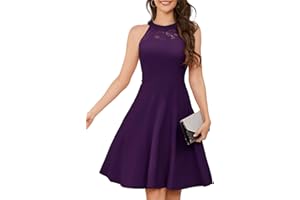 Bbonlinedress Robe de Soirée Cocktail Femme Swing Vintage pour Bal Guinguette Fête Guinguette Déguisement Mariage invité