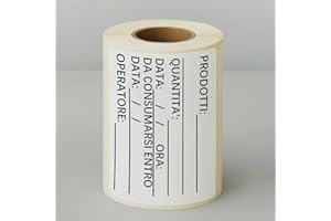 Zm Market HSL Etichette Adesive 60x40mm per Congelatore e Alimenti - Etichette Personalizzate Resistenti a Bassa Temperatura, per Freezer, Barattoli e Cucina Professionale Kit 1