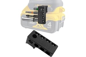 BPOPO Support magnétique 1/4" compatible avec les perceuses Dewalt, montage par vis à gauche, organiseur puissant pour 4 embouts