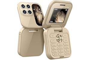 SBYZM Mini Flip Mobile Phone, 2024 New Foldable Cell Phone with FM Radio Magic Voice Blacklist Speed Dial Vibration, 2 SIM Card Small Display Cell Phone Gift for Father's Day Mother's Day