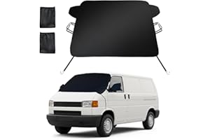 ZOIBV Windscreen Covers Frost - Foldable Waterproof 600D PU Coating Winter Car Windscreen Cover with Wing Mirror Covers, Snow Ice Protection Windshield Cover for Most Cars | X-Large (77 x 47 Inches)