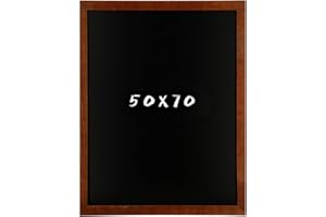 POSTERGALERIA Pizarra B2 50x70 cm - con marco de madera marrón - para escribir con tiza, para colgar o apoyar en vertical/horizontal, para niños, para la cocina, oficina