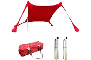 ZIURMUT Beach Tent Canopy, 1.7kg Beach Canopy Beige, Beach Canopy Shade, beach shade canopy, Beach Sunshade Canopy, Beach Tent Sun Shelter For Beach, Camping, Fishing And Garden