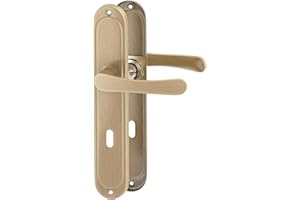 ERGO line MALMO Bronze, klassische Türbeschlag Türgrifffür Zimmertüren Langschild Drückergarnitur, Türbeschlag, Türklinke, Türdrücker