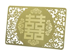 juanxian Feng Shui miłość i szczęście talizman złota karta W4127