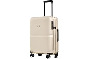 ANTLER - Single Stripe Hard Shell Cabin Suitcase, 55x40x20cm 39L, Lightweight, 4 Spinner Wheels - Carry On Luggage Approved by easyjet, Ryanair & British Airways, TSA Lock - Wheat Beige